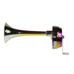 Singl-fanfára 320mm, chrom-duha, 12V, elektromagnetická, nízký tón