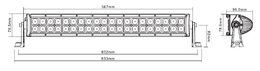 LED rampa prohnutá, 40x3W, 567mm, ECE R10