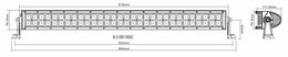 LED rampa prohnutá, 60x3W, 818mm, ECE R10