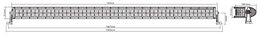 LED rampa prohnutá, 100x3W, 1325mm, ECE R10