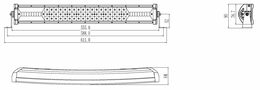 LED rampa prohnutá, 90x3W, 555mm, ECE R10