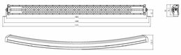 LED rampa prohnutá, 180x3W, 1065mm, ECE R10