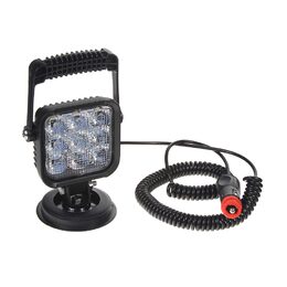 LED světlo s magnetem 12V, 9x1W, 170x105x80mm, ECE R10