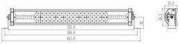 LED rampa, 90x3W, 555mm, ECE R10