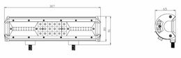 LED rampa, 54x3W, 307mm, ECE R10