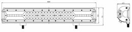 LED rampa, 84x3W, 484mm, ECE R10
