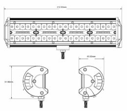 LED rampa, 80x3W, ECE R10 312x91x65 mm