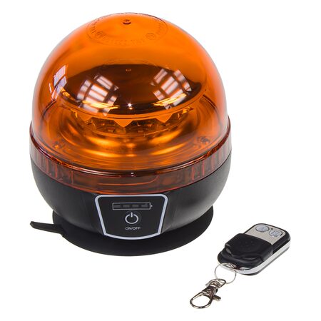 AKU LED maják, 12x3W oranžový, dálkové ovládání, magnet, ECE R65