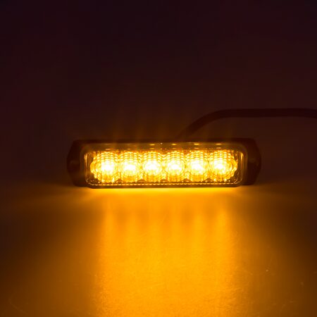 x SLIM výstražné LED světlo vnější, oranžové, 12-24V, ECE R65