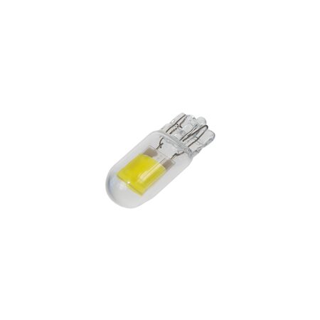 COB LED T10 bílá, 12V, celosklo