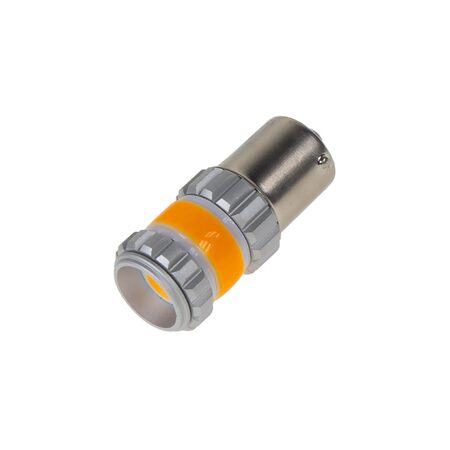 LED BA15s oranžová, COB 360°, 9-60V, 12W