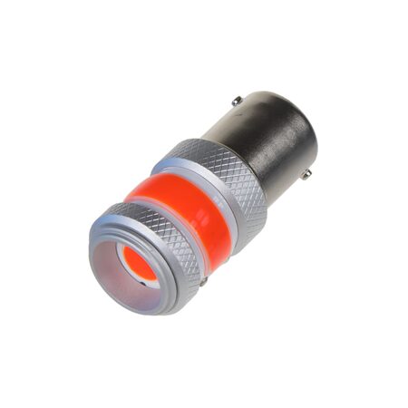 LED BA15s červená, COB 360°, 9-60V, 12W