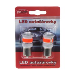 LED BA15s červená, COB 360°, 9-60V, 12W