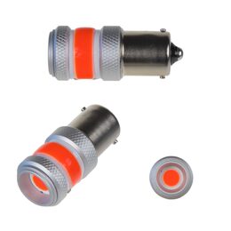 LED BA15s červená, COB 360°, 9-60V, 12W