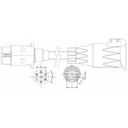 Redukce s prodloužením 13/7 pin 12V 75cm