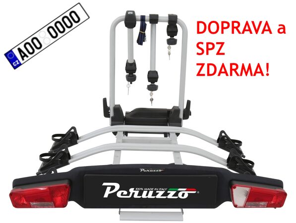 Nosič kol Peruzzo Zephyr E-BIKE 3 na tažné zařízení DOPRAVA A SPZ ZDARMA