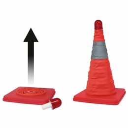Dopravní kužel skládací s LED bezpečnostním světlem - 39cm