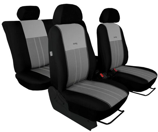 Autopotahy Nissan Qashqai I, bez zadní loketní opěrky, od r. 2006, DUO TUNING stříbrnošedé