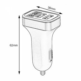 Tester baterie digitální+2x USB adaptér