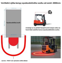 PROFI LED výstražné světlo-oblouk 10-80V modré, 138x126mm