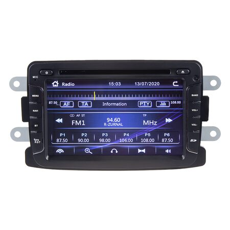 2DIN DVD autorádio s 6,2" monitorem a GPS pro VW/Škoda ČESKÉ MENU - zelené podsvícení tlač