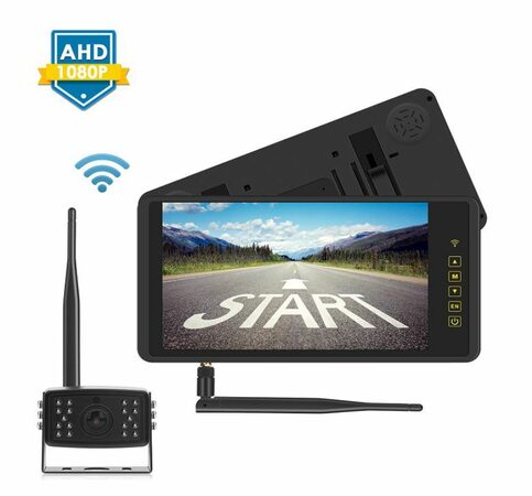 SET bezdrátový digitální kamerový systém s monitorem 9" AHD na zrcátko