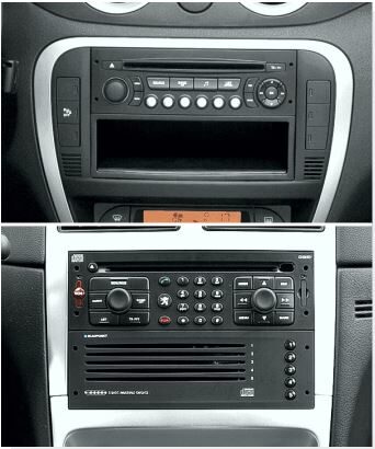 Redukce pro 9" autorádio Citroen C2,C3, Peugeot 307, Partner....