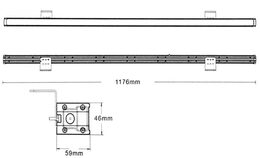 LED alej voděodolná (IP66) 12-24V, 40x LED 1W, oranžová 1200mm