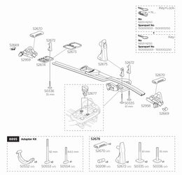 Sada T-adaptérů Thule na ProRide 591 a 598
