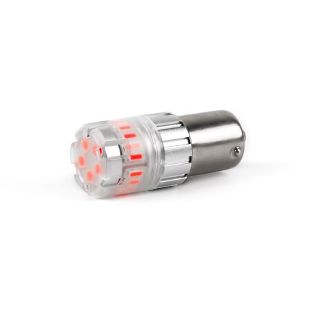 LED BA15S červená, 12V, 23LED SMD