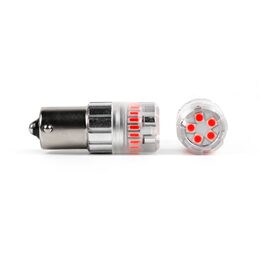 LED BA15S červená, 12V, 23LED SMD
