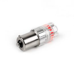 LED BA15S červená, 12V, 23LED SMD