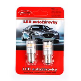 LED BAU15S oranžová, 12V, 23LED SMD