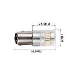 LED BAY15D bílá, dvouvlákno, 12V, 23LED SMD