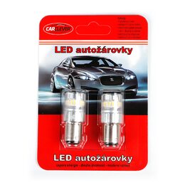 LED BAY15D bílá, dvouvlákno, 12V, 23LED SMD