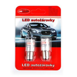 LED BAY15D červená, dvouvlákno, 12V, 23LED SMD