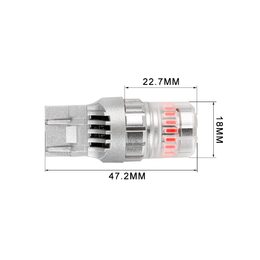 LED T20 (7443) červená, 12V, 23LED SMD