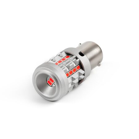 LED BA15S červená, 12V, CAN-Bus, 26LED SMD