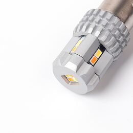 LED BAY15D bílá / oranžová, 12V, 12LED SMD